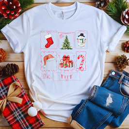 Niedliches Weihnachtszeitdesign T-Shirt