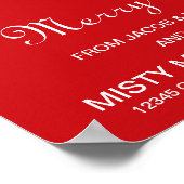 Niedliches Weihnachtsziegenpaar Poster (Ecke)