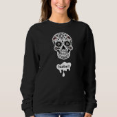 Niedliches Weihnachtszuckerskull Herbst WinterHall Sweatshirt (Vorderseite)