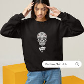 Niedliches Weihnachtszuckerskull Herbst WinterHall Sweatshirt