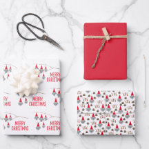 Niedliches Weihnachtszwergpapier