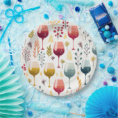 Niedliches Weinbecher Pappteller (Party)