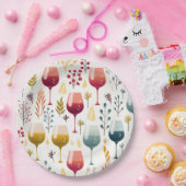 Niedliches Weinbecher Pappteller (Party)