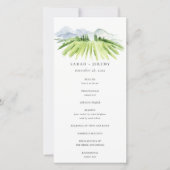 Niedliches Weinkeller Hochzeitsprogramm Weinberg Dankeskarte (Vorderseite)