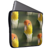 Niedliches Weiß aufgeblähter Caique-Papagei Laptopschutzhülle (Vorne Rechts)