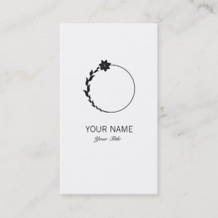 NIEDLICHES WEISS DES BLUMEN-MONOGRAMM-BUCHSTABE-O VISITENKARTE