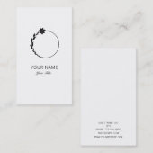 NIEDLICHES WEISS DES BLUMEN-MONOGRAMM-BUCHSTABE-O VISITENKARTE (Vorne/Hinten)