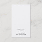 NIEDLICHES WEISS DES BLUMEN-MONOGRAMM-BUCHSTABE-O VISITENKARTE (Rückseite)