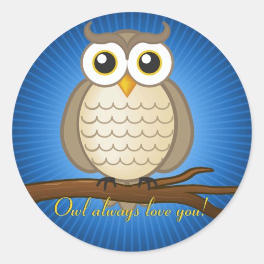 Niedliches Weiße Owl | Aufkleber (Vorderseite)