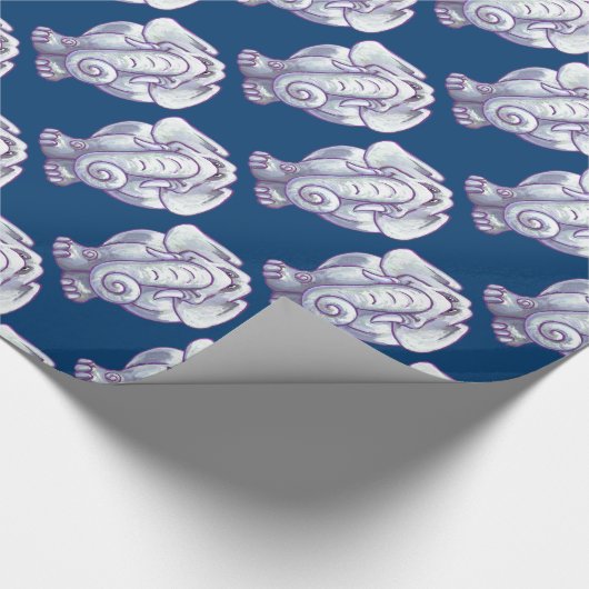 Niedliches weißer Elefant-Geschenk Geschenkpapier (Ecke)