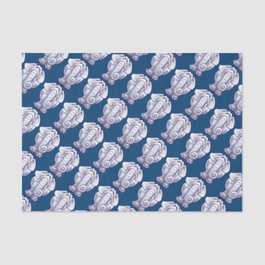 Niedliches weißer Elefant-Geschenk Seidenpapier (Vorderseite)