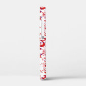 Niedliches, weißes Blumenmuster Case-Mate iPhone Hülle (Rückseite / Links)