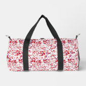 Niedliches, weißes Blumenmuster Duffle Bag (Vorderseite)