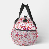 Niedliches, weißes Blumenmuster Duffle Bag (Rechts)