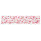 Niedliches, weißes Blumenmuster Kurzer Tischläufer (Horizontal)