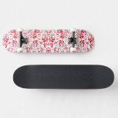 Niedliches, weißes Blumenmuster Skateboard (Horizontal)