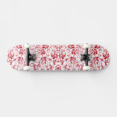 Niedliches, weißes Blumenmuster Skateboard (Horizontal)