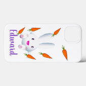 Niedliches Weißes Bunny & Carrots Case-Mate iPhone Hülle (Rückseite (Horizontal))