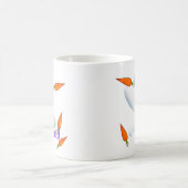 Niedliches Weißes Bunny & Carrots Kaffeetasse (Mittel)