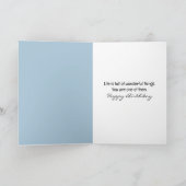 Niedliches weißes Bunny mit Winterskarte Karte (Innenseite)