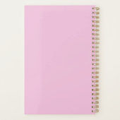 Niedliches weißes Einhorn mit rosa und blauem Mane Planer (Rückseite)