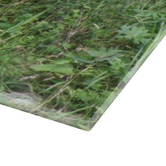 Niedliches weißes Faltenblatt Schneidebrett (Ecke)