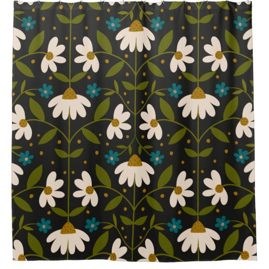 Niedliches weißes Farbmuster Duschvorhang (Vorderseite)