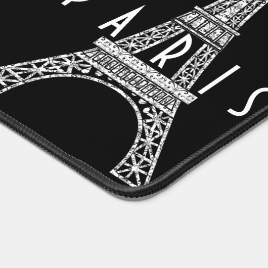 Niedliches weißes Frankreich - Eiffelturm Button Schreibtischunterlage (Ecke)