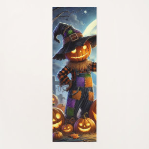 Niedliches, weißes Halloweenschaukeln und Kürbisse Yogamatte