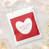 Niedliches, weißes Herz Valentinstag Klassenzimmer Geschenktütchen (Ausgeschnitten)