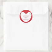 Niedliches, weißes Herz Valentinstag Klassenzimmer Runder Aufkleber (Tasche)