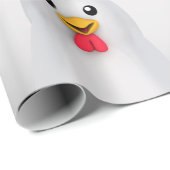 Niedliches Weißes Huhn/Weiße Röhre Geschenkpapier (Rolleneckpunkt)