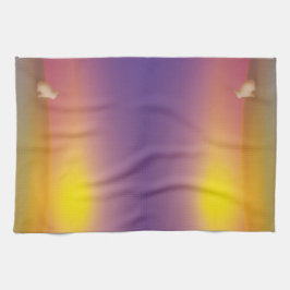 Niedliches Weißes Kaninchen auf Grassy Hill bei So Geschirrtuch