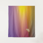 Niedliches Weißes Kaninchen auf Grassy Hill bei So Wandteppich (Vorderseite)