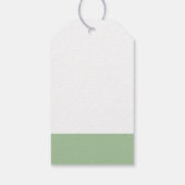 Niedliches weißes Lamm in Hübschen Blume Danke Geschenkanhänger (Rückseite)