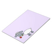 Niedliches Weißes Lamm mit roter Blume Notizblock (angewinkelt)