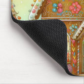 Niedliches, weißes Lebkuchenhaus Mousepad (Ecke)