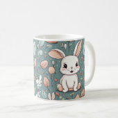 Niedliches weißes Muster Kaffeetasse (VorderseiteRechts)