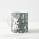Niedliches weißes Muster Kaffeetasse (Vorderseite Links)