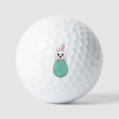 Niedliches Weißes Ostereier Golfball (Vorderseite)