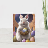 Niedliches Weißes Ostergebäck Ostereier tragen Karte (Vorderseite)