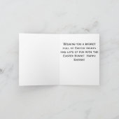 Niedliches Weißes Ostergebäck Ostereier tragen Karte (Innenseite)