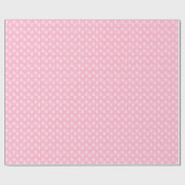 Niedliches weißes Pfotenmuster auf rosa Geschenkpapier (Flach)