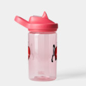 Niedliches weißes Pony mit Kindern im roten Herzen Trinkflasche (rechts)