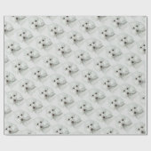 Niedliches weißes Poodle-Tier Geschenkpapier (Flach)