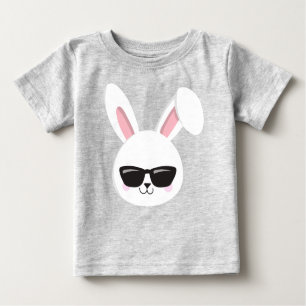 Niedliches, weißes, sonniges, sonniges Bunny mit S Baby T-shirt