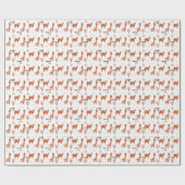 Niedliches weißes Spielzeug Tier Cactus Camel Llam Geschenkpapier (Flach)