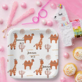 Niedliches weißes Spielzeug Tier Cactus Camel Llam Pappteller (Party)