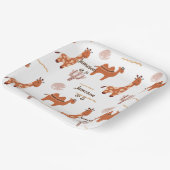 Niedliches weißes Spielzeug Tier Cactus Camel Llam Pappteller (Gewinkelt)