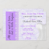 Niedliches weißes Spitze-Korsett-Wäsche-Brautparty Einladung (Vorne/Hinten)